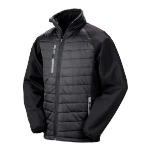 BLUSÃO SOFTSHELL ACOLCHOADO R237X PRETO/CINZA